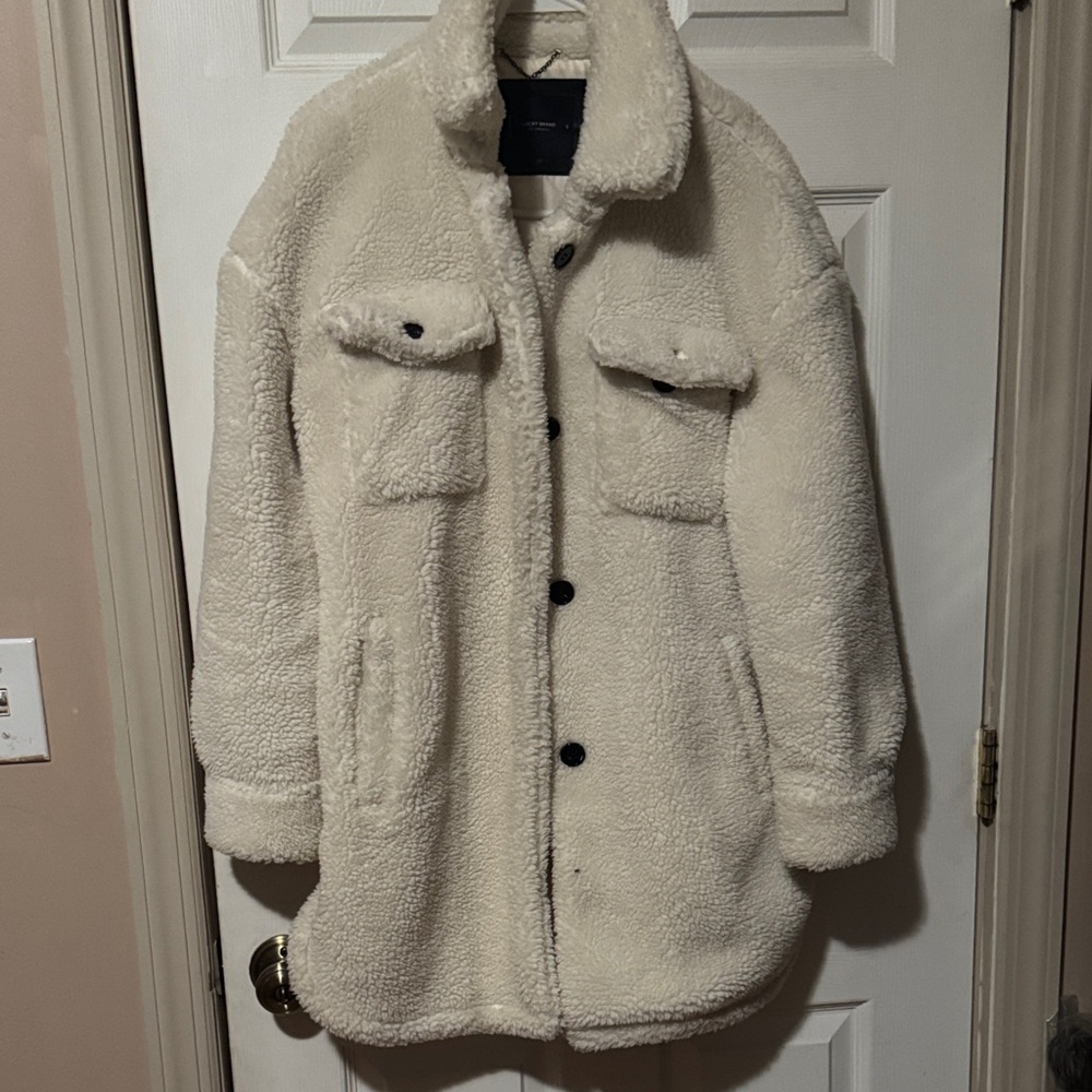Lucky Brand Cream Teddy Jacket